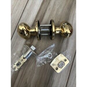 Complete Door Handle For Inside Gold Tone